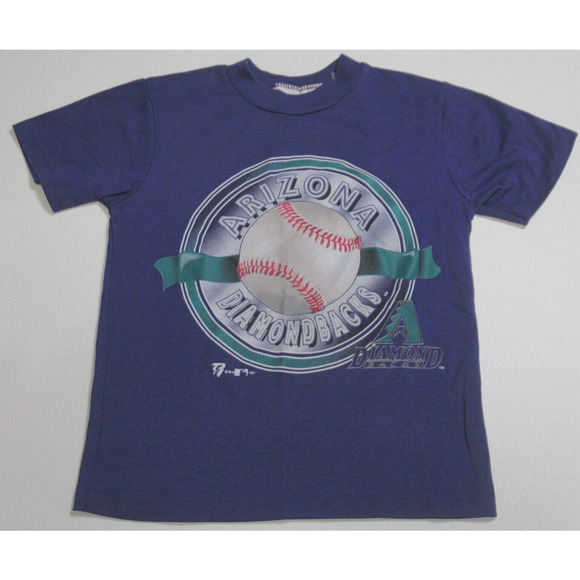 Vintage 90s Arizona Diamondbacks T-Shirt 1997 Purple MLB Baseball Youth Boys 7 - Picture 1 of 4